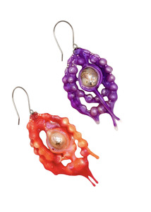 Burnished Jewellery: Neon Ghost Glop Earrings