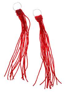 Blood Pack Tassel Earrings