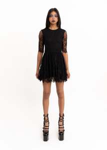 Lace a-line mini dress