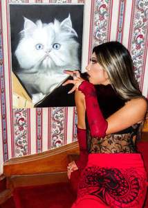 Star screen-printed gloves