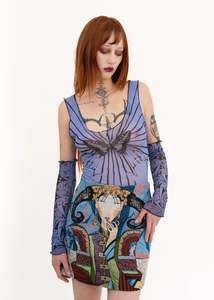 Spiral Screen Printed Gloves/ Arm Warmers