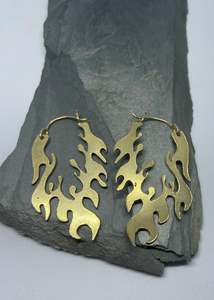 Grace Horton: Flame Hoop earrings
