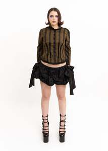 Vintage Femme Womenswear: Pinstriped silk Victorian style jacket