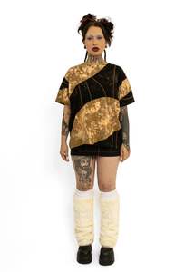 Bleached wavy panelled t-shirt #3