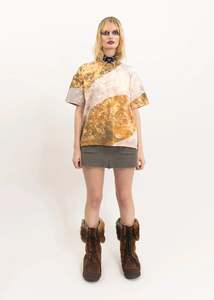 Awatea: Bleached panelled t-shirt