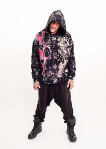 Bleached screen printed hoodie