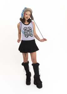 Airbrushed angel bear tank top