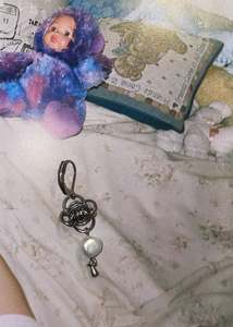 Odin's Tear chainmail earring with pearl