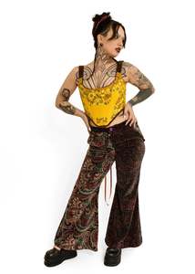 Banshee: Paisley Velvet Flared Pants