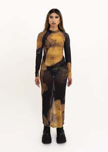 Starving Artists Fund: Run, Baby, Run! Dress- Black patterned