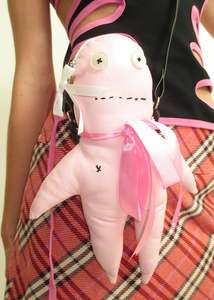 Dead Doll leather bag- pink