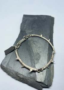 Rose thorn bracelet- silver