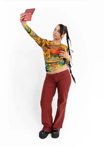 Cotton wide leg pants