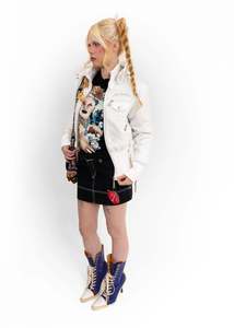 Puffer jacket with faux fur trimmed hood
