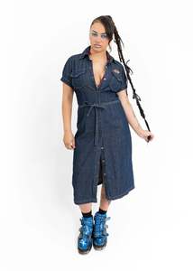 Y2k: Denim Trucker Dress