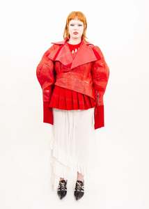 Punk court jester reconstructed leather jacket