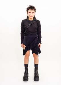 Sample mesh jacket with detachable tails