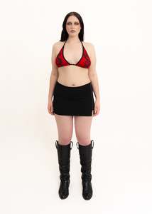 Micro mini skirt with side zip detail