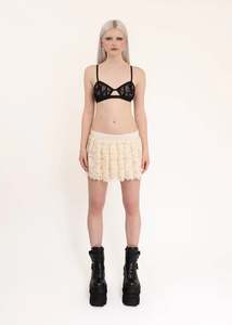 Vintage Lingerie Swimwear: Sample black lace cage bra