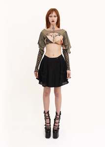 Graphic printed cotton bralette