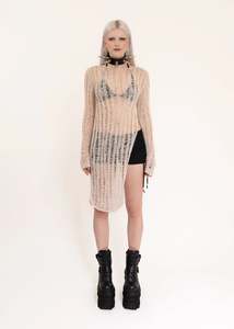 Asymmetric ladder knit