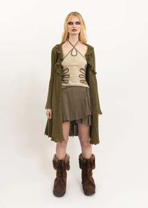 Dead stock 90s vintage crochet duster coat