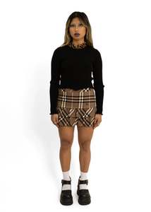 Vintage Knitwear: Zip front knit with faux fur collar