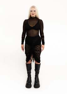 Lucky Last: Mr. Wavey bias cut mesh top