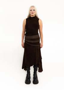 Gaultier: Suede dress with zipper detail