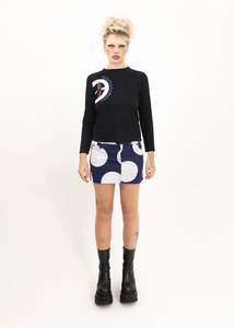 Vivienne Westwood 1: Polka dot denim mini skirt