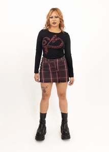 Vivienne Westwood 1: FW 1998 Tartan denim mini skirt