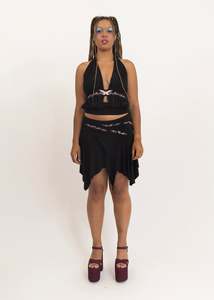 Y2k butterfly princess two piece set