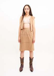 Vintage Sets Suits: Yeehaw faux suede two piece set