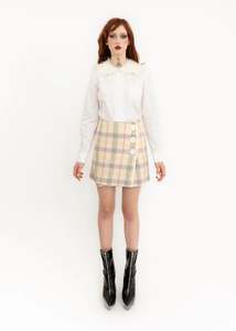 Sale: Tartan wool mini skirt