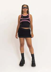 Spitsubishi: Spit Tank- black/ pink