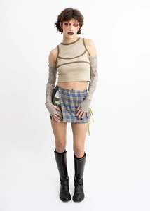 Spit Tank Top- Beige/ Tan