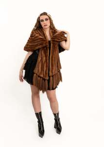 Nz Femme Size 16 Xxl Us 12: 1930s/ 40s vintage mink stole with tassels