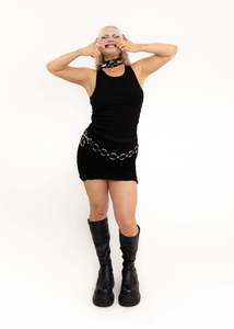 Masc Size Small Medium: Leather O-ring Belt