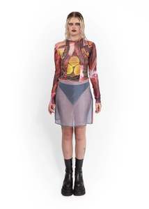 Masc Size Large To Extra: Chameleon spliced mesh top