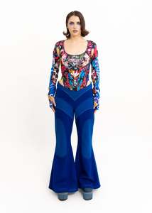 Independent Designer: Ultra Flared Pants- Cobalt Blue