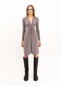 2000s empire waistline long sleeve dress