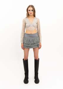 Lyla long sleeve lace crop top