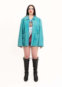 Bb Vintage: Vintage teal suede jacket