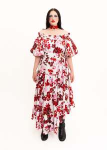 Bb Vintage: Riviera puff sleeve floral dress
