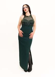 Bb Vintage: Glass beaded evening dress