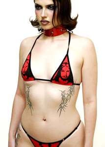 Bb Vintage: Thorny Spiked Patent Choker- cherry red (secondhand)