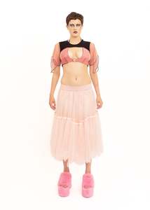 Butterfly Wing Bolero Sleeves- pink/ gold