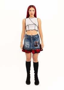 Sorrentino Studios: Patchwork knit tank top