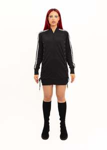 Vintage Femme Womenswear: Lace up track jacket/ mini dress