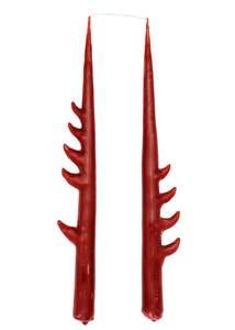 Sculpted thorn beeswax candles
